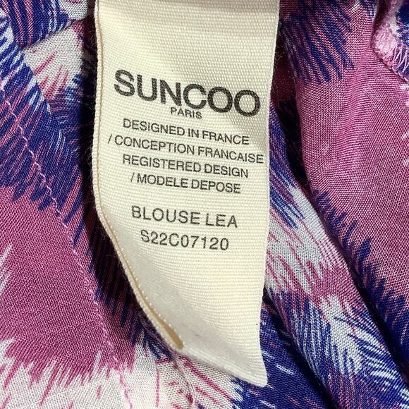 Suncoo Paris Long Sleeve Top, Blue/Pink/White, Size T2, Boho, Artistic, Colorful - Picture 5 of 8